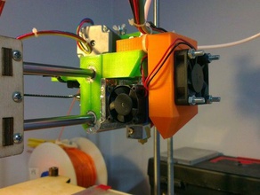 printrbot lc v2 conversione di metal gear estrusore bowden e3d hotend la stampante estrusori 3d print model - Mito3D