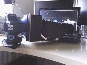 linhof munchen canon eos digitaladapter de la cámara convertidor macro el monte edad fotografía vintage 3d print model - Mito3D