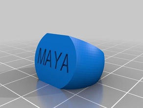 los mayas anillo anillos personalizado 3d print model - Mito3D