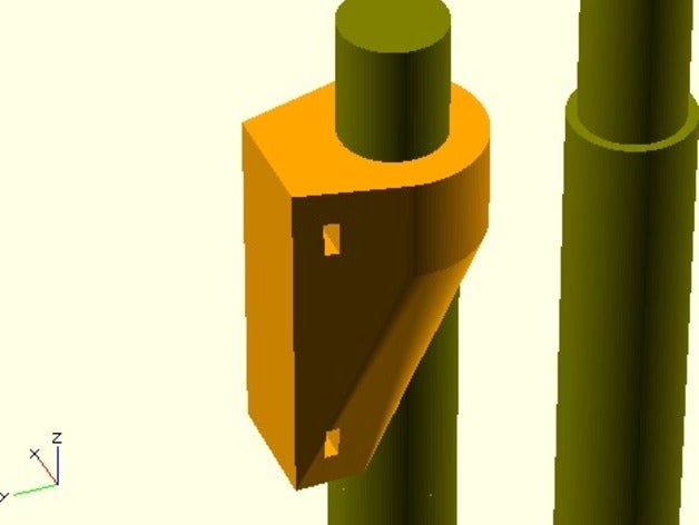 albero staffa superiore elettronica 3D print model - Mito3D