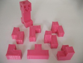 7-pièce de puzzle bloc minecraft style d'autres 3d print model - Mito3D
