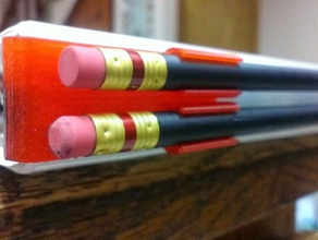 lápis clipe de 3 argolas office personalizador sistemas openscad paramétrico escola 3d print model - Mito3D
