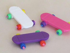 skateboard v2 vehicles curriculum japanese eraser tinkercad tutorial wheels 3d print model - Mito3D