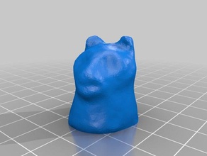 lion-headed gaming piece 1 5 scans replicas brooklyn brooklynmuseum cat egypt game 3d print model - Mito3D