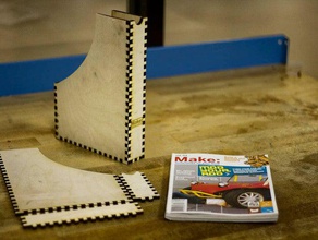 make magazine holder organization craft laser cutter lazzzor plywood techshop useful 3d print model - Mito3D