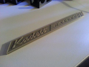 opel kadett rallye distintivo automotive barspin auto daniel noree vintage 3d print model - Mito3D