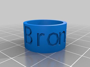 broncos anel anéis personalizado 3d print model - Mito3D
