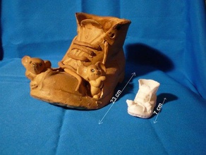 souris chaussure d'autres miniatur scan sculpture 3d print model - Mito3D