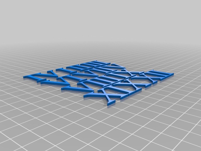 numeri romani da 1 a 12 altri 3d esperimento 3D print model - Mito3D