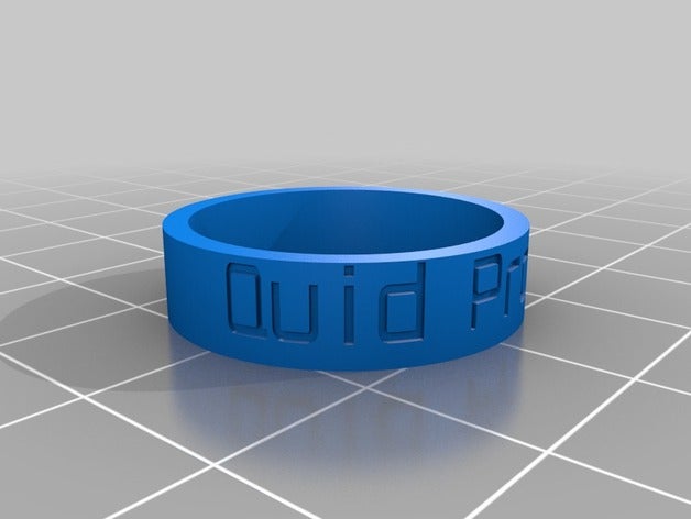 quid pro quo-ring Größe 11 Ringe angepasst 3D print model - Mito3D