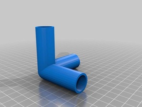 3 way 8mm rod connector parts customized 3d print model - Mito3D