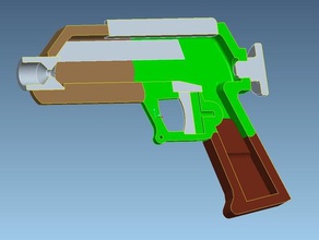 dc-17 blaster tabanca küçük yazıcı dostu sürüm sahne 17 dc star wars 3d print model - Mito3D