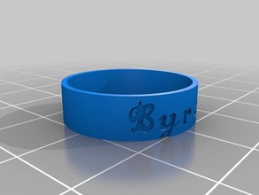 byron anel anéis personalizado 3d print model - Mito3D