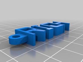 rich message keychain organization customized 3d print model - Mito3D