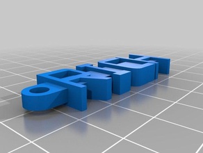 rich message keychain2 organization customized 3d print model - Mito3D