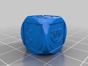 smiley face dice customized 3d print model - Mito3D