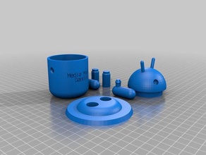 android-con texto Container angepasst 3d print model - Mito3D