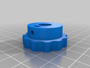 knob 10mm lead screw 3d printer accessories 10x2 trapezoidal 3d print model - Mito3D