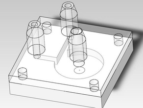 fluidic vortex amplifier other fluerics fluidics fountain throttle valve water 3d print model - Mito3D