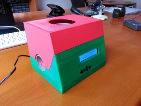 cat food dispenser pets arduino auger automatic feeding servo 3d print model - Mito3D