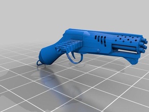 gatling gun pistola props badass las balas de la cadena mini minigun 3d print model - Mito3D