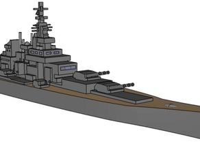 battleship vehicles arm boat cool epic guns military navy uss 3d print model - Mito3D