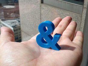 ampersand helvetica signs logos font typography 3d print model - Mito3D