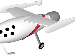 rutun spaceship vehicles airplane glider rocket 3d print model - Mito3D