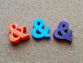 ampersand series signs logos collection font lettering typography 3d print model - Mito3D
