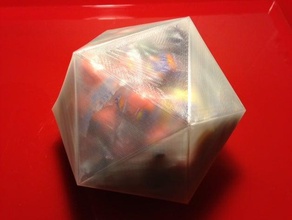 icosahedron jawbreaker trap math art 3dhubs entrapment 3d print model - Mito3D