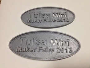 tulsa mini maker faire emblem bling 3d printer accessories 3d print model - Mito3D