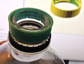 2 liter bottle holder funnel cap parts openscad 3d print model - Mito3D