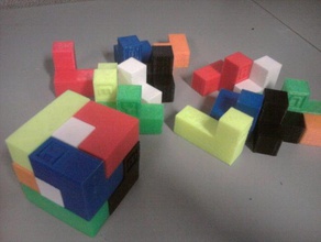 soma-Würfel beschriftet andere puzzle smallsidefont 3d print model - Mito3D