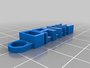 dante clé de l'organisation personnalisé 3d print model - Mito3D