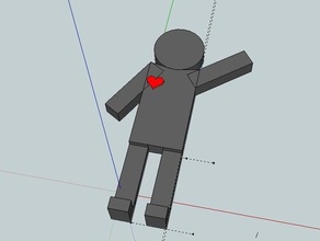 heart man other stick 3d toy 3d print model - Mito3D