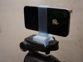 iphone 4 klip mount velbon tripod kamera bağdaştırıcı fotoğrafçılık video 3d print model - Mito3D