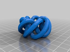 7-3 tore noeud les mathématiques art personnalisé 3d print model - Mito3D