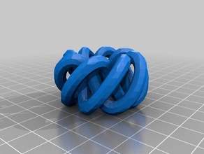 8-3 torus knot matemática a arte personalizado 3d print model - Mito3D