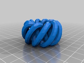 10-3 torus knot matemática a arte personalizado 3d print model - Mito3D