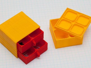 deluxe parametric compartment box other openscad 3d print model - Mito3D