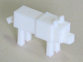 minecraft lobo esculturas amo 3d print model - Mito3D