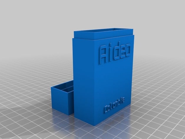 carte cas aideo bureau de personnalisé 3D print model - Mito3D