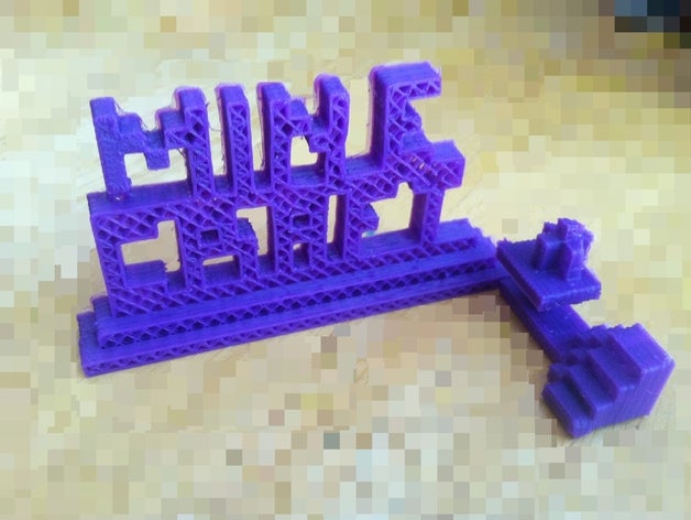 minecraft Zeichen cake topper logos 3D print model - Mito3D