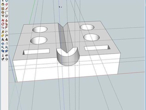 bowden tubo holdertake 2 3 d a impressora partes huxley atualização emaker sketchup 3d print model - Mito3D