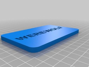 yazdırılabilir kurtadam güverte oyunlar kart oyunu 3d print model - Mito3D