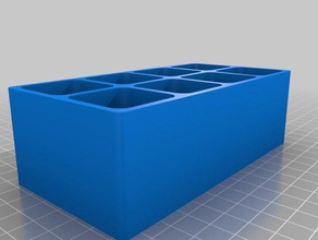 brick round organizer containers customized 3d print model - Mito3D