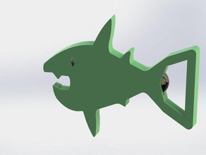 shark penny bottle opener other bottler featured keychain tool useful 3d beer solidworks 3d print model - Mito3D