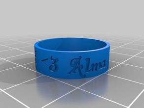 la universidad alma anillo los anillos personalizado 3d print model - Mito3D