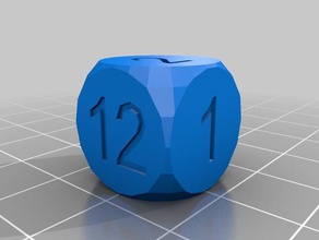 1x2 dice customized 3d print model - Mito3D