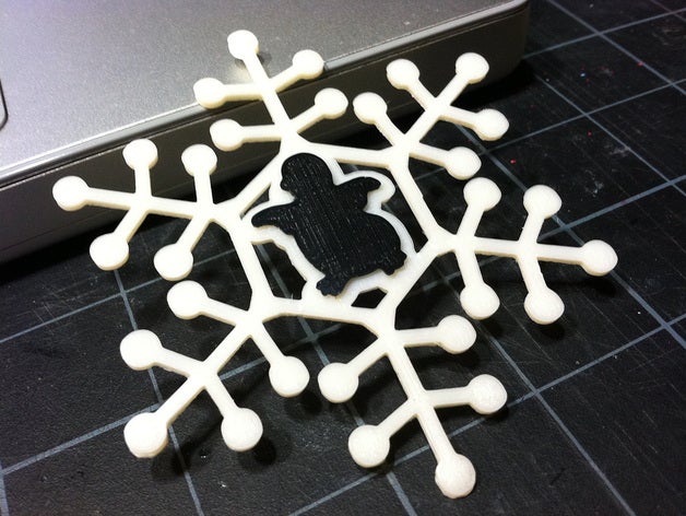 penguin snowflake other 3D print model - Mito3D
